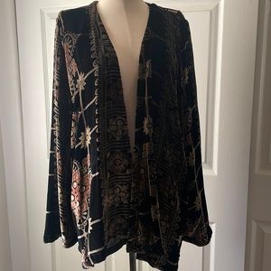 Chaser Boho Faux Velvet Jacket